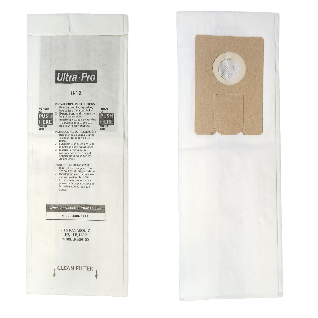 VacBagsUSA® Replacement 2-ply Vacuum Cleaner Bags For Panasonic® U-12 - VacBagsUSA