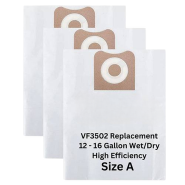VacBagsUSA® Replacement Dust Collection Bags for RIDGID® 12-16 Gallon (VF3502) Size A High Efficiency - VacBagsUSA