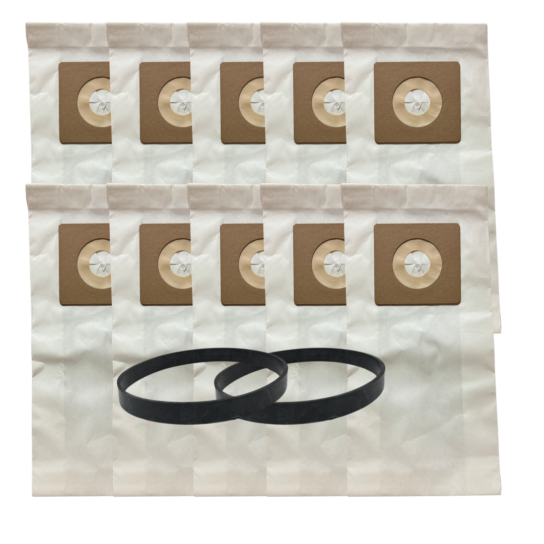 VacBagsUSA® Replacement 2-Ply Vacuum Cleaner Bag and 7/9/10 Belt Bundle Kit For Bissell® Style 7 (10+2) - VacBagsUSA