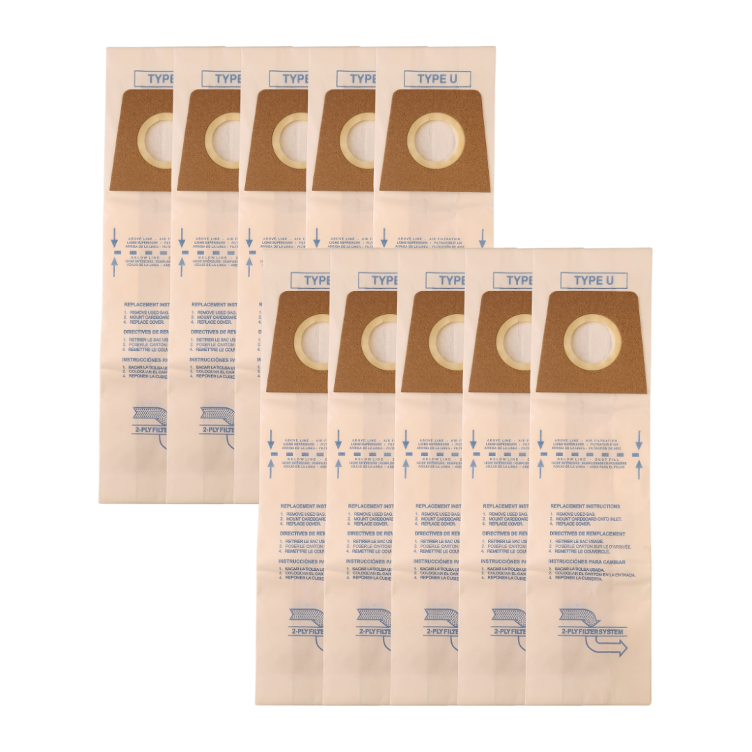 VacBagsUSA® Replacement Micro Filtration Vacuum Bags For Dirt Devil Type U, Replaces #3920048001