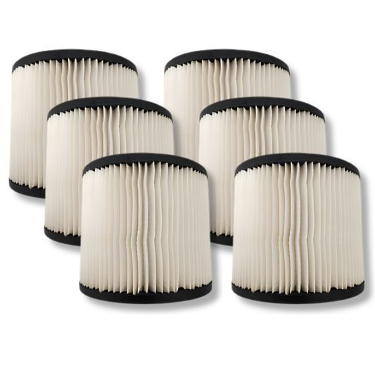 The Better Bundle 6-Pack Replacement Cartridge Filters for Shop-Vac/Craftsman 1-4 Gallon Wet/Dry Vacuums Replaces 90398 118692 9039800 Type AA CMXZVBE38752 Premium Filtration & Perfect Fit - VacBagsUSA