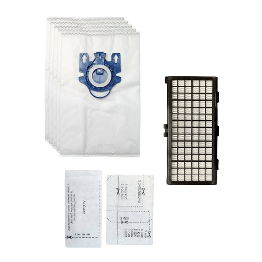 VacBagsUSA® Replacement 5 GN Bag + 1 HA30 Filter Bundle Kit For Miele® Classic C1, S2, S400, S600,  Series Canisters150 - VacBagsUSA
