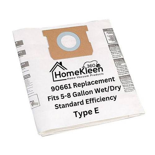 thumbnail image 2 of Shop-Vac Filter Bags Type E - 10 Pack For 5-8 Gallon Wet Dry Vacs 2 of 9