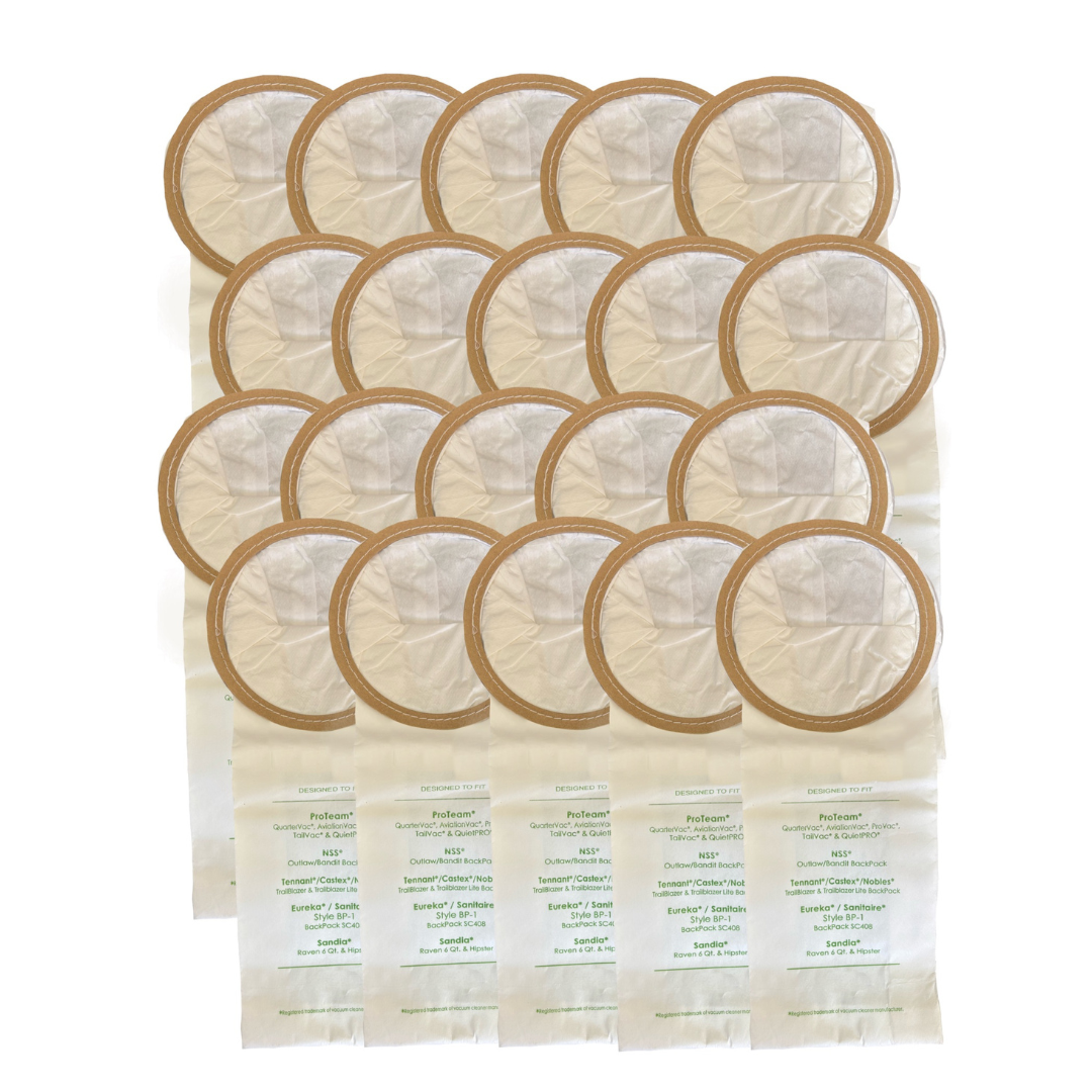 VacBagsUSA Replacement Micro-Filtration Vacuum Cleaner Bags For Proteam 6 Quart 107314, 2-Ply