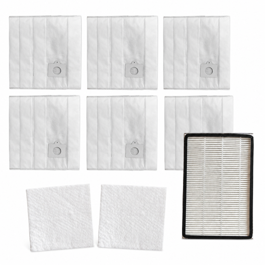 Bundle_Kenmore 6 HEPA Filtration Bags (OEM# Style C, Style Q, 5055, 50557, 50558), 1 EF-1 HEPA Filter (OEM# 20-86889), 2 CF-1 Chamber Foam Filters (OEM# 20-86883) - HEPA Filtration Kit for Progressive, Intuition, Elite, Canisters