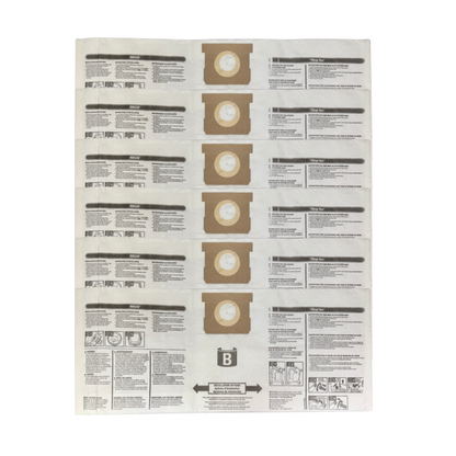 VacBagsUSA Replacement Bags for RIDGID 4-9 Gallon (VF3503) Size B High Efficiency