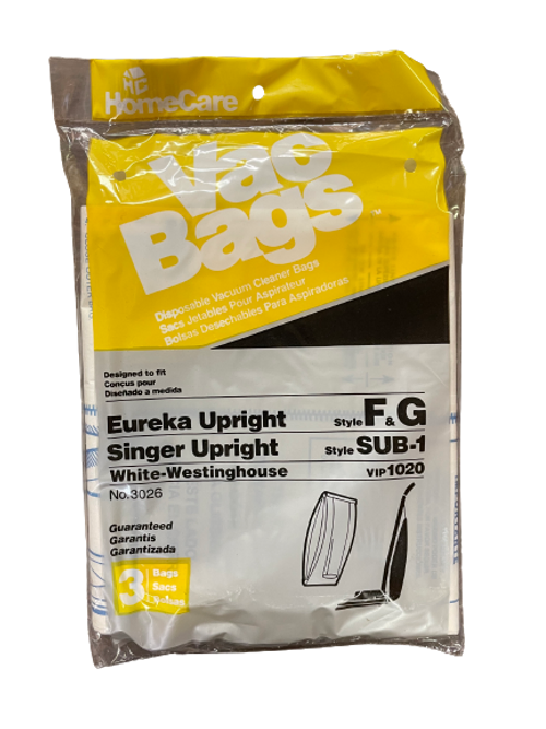 Fits Eureka* Type F&G: Replacement Paper Vacuum Cleaner Bags