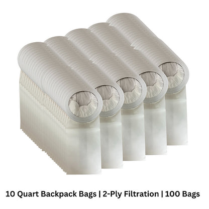 Fits Bissell* and ProTeam*: 10 Quart Backpack 2-Ply Replacement Vacuum Cleaner Bags