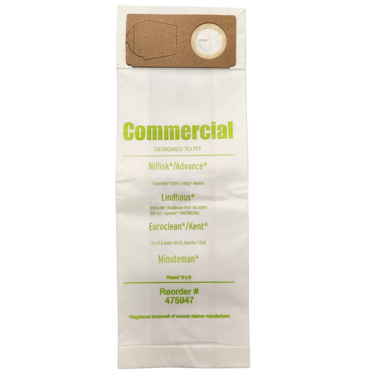 VacBagsUSA® Replacement Vacuum Cleaner Bags For Lindhaus® PH4, AdVac®, Kent®, Nilfisk® 2-Ply