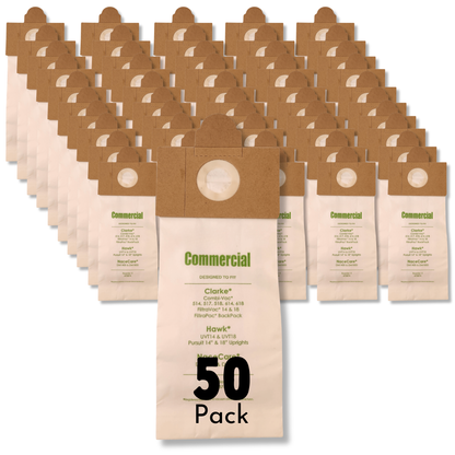 VacBagsUSA® Replacement Vacuum Cleaner Bags for Clarke® / Hawk® / NaceCare® 2-Ply - VacBagsUSA