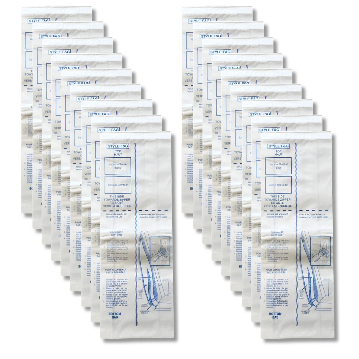 VacBagsUSA® Micro Filtration Eureka F&G Upright Commercial Vacuum Cleaner Bags - VacBagsUSA