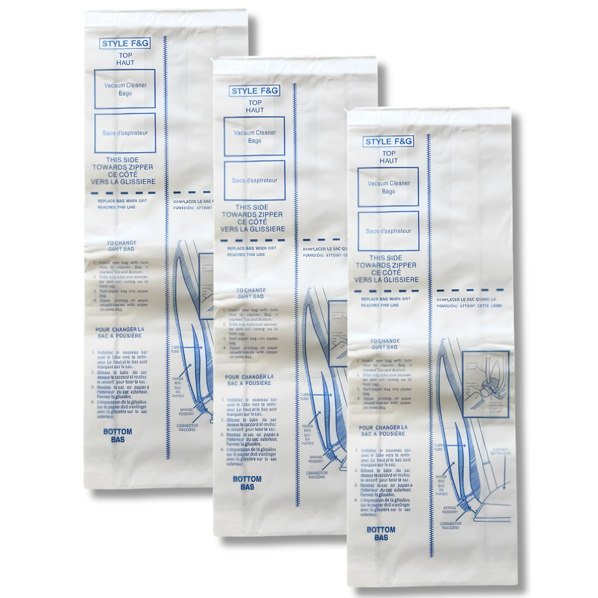 VacBagsUSA® Micro Filtration Eureka F&G Upright Commercial Vacuum Cleaner Bags - VacBagsUSA