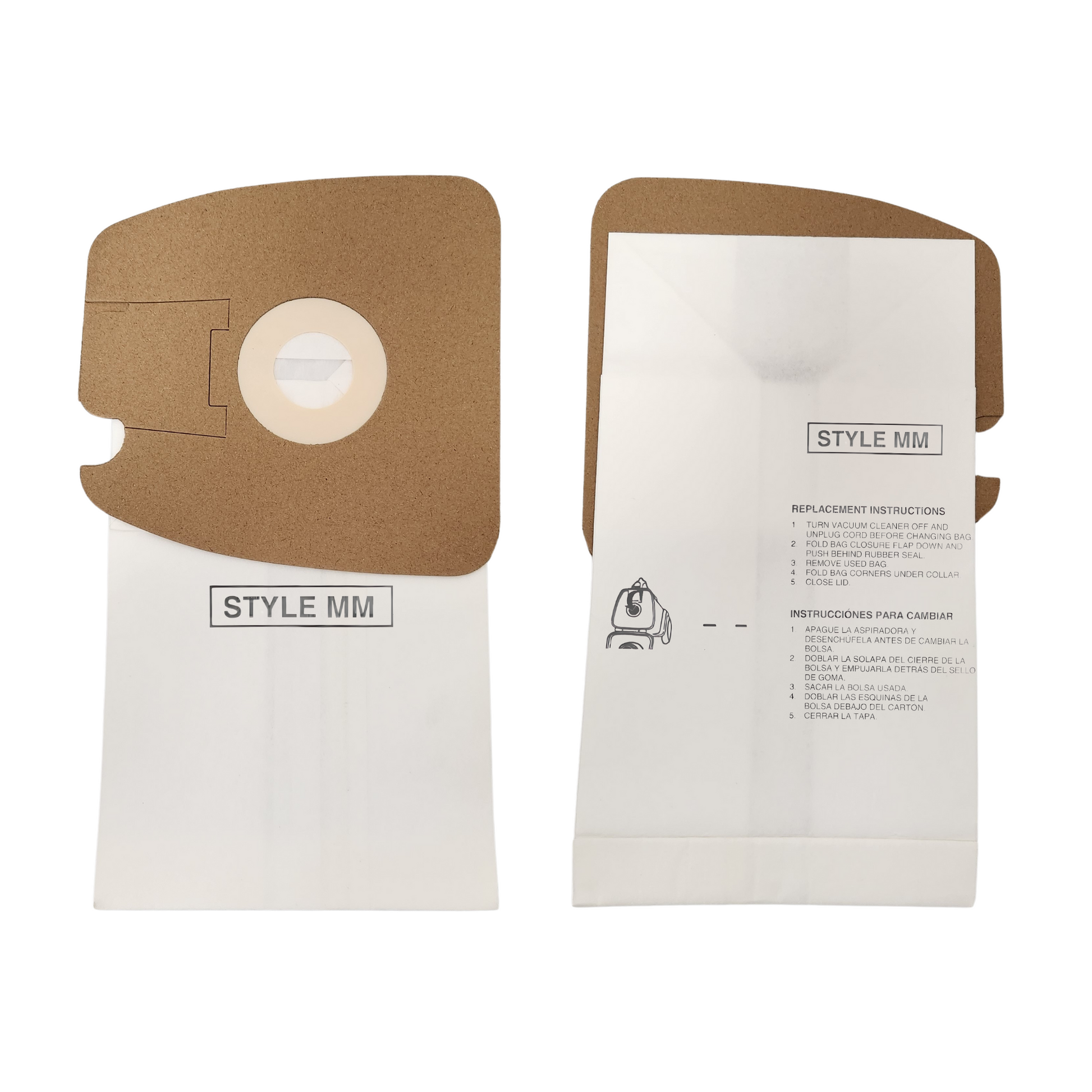 Eureka Style MM Micro Filtration Vacuum Bags Front and Back Side