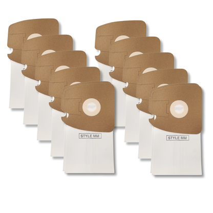 VacBagsUSA Eureka Style MM Micro Filtration Vacuum Bags for Mighty Mite Canisters