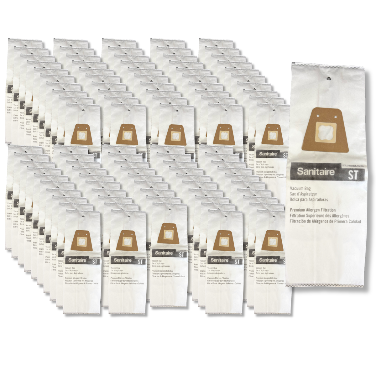The Better Bundle 100-Pack HEPA Vacuum Bags Compatible with Eureka Sanitaire ST - VacBagsUSA