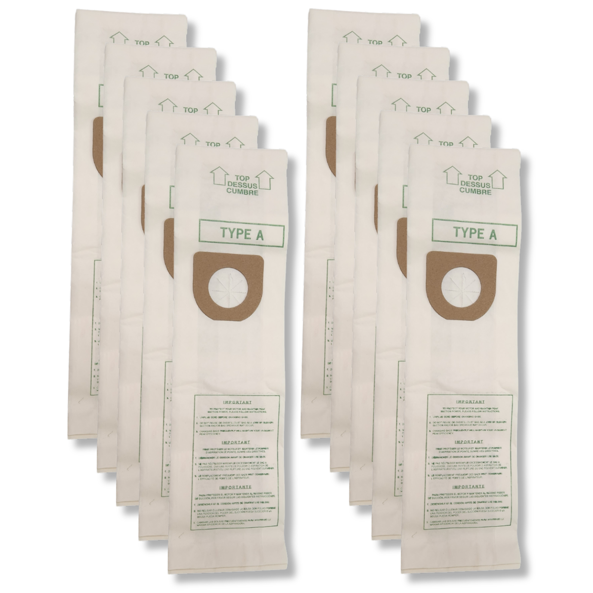VacBagsUSA Replacement Hoover Type A Vacuum Bags, Replaces #4010001A Made In USA