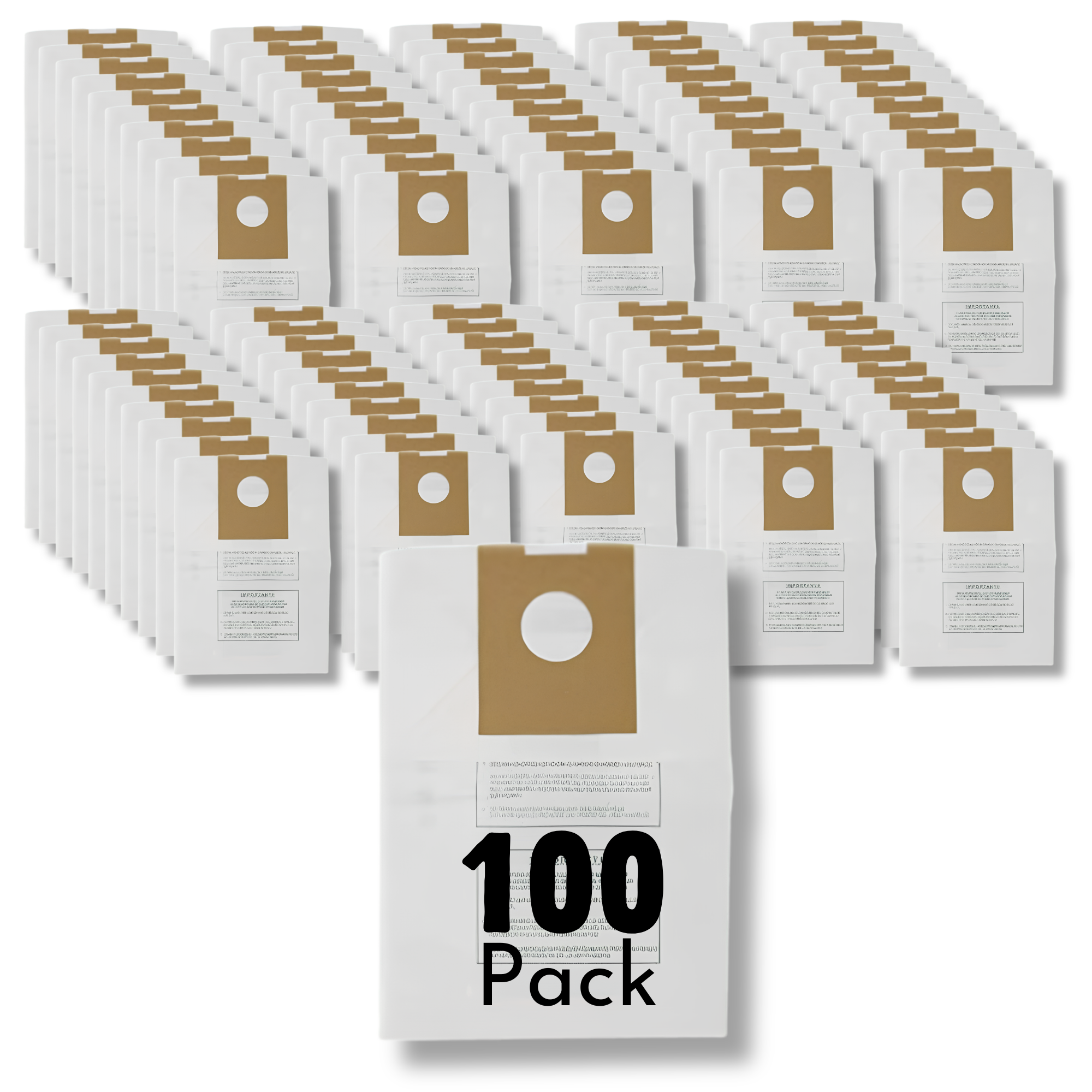 The Better Bundle 100-Pack Replacement Vacuum Cleaner Bags for Hoover Style M - VacBagsUSA