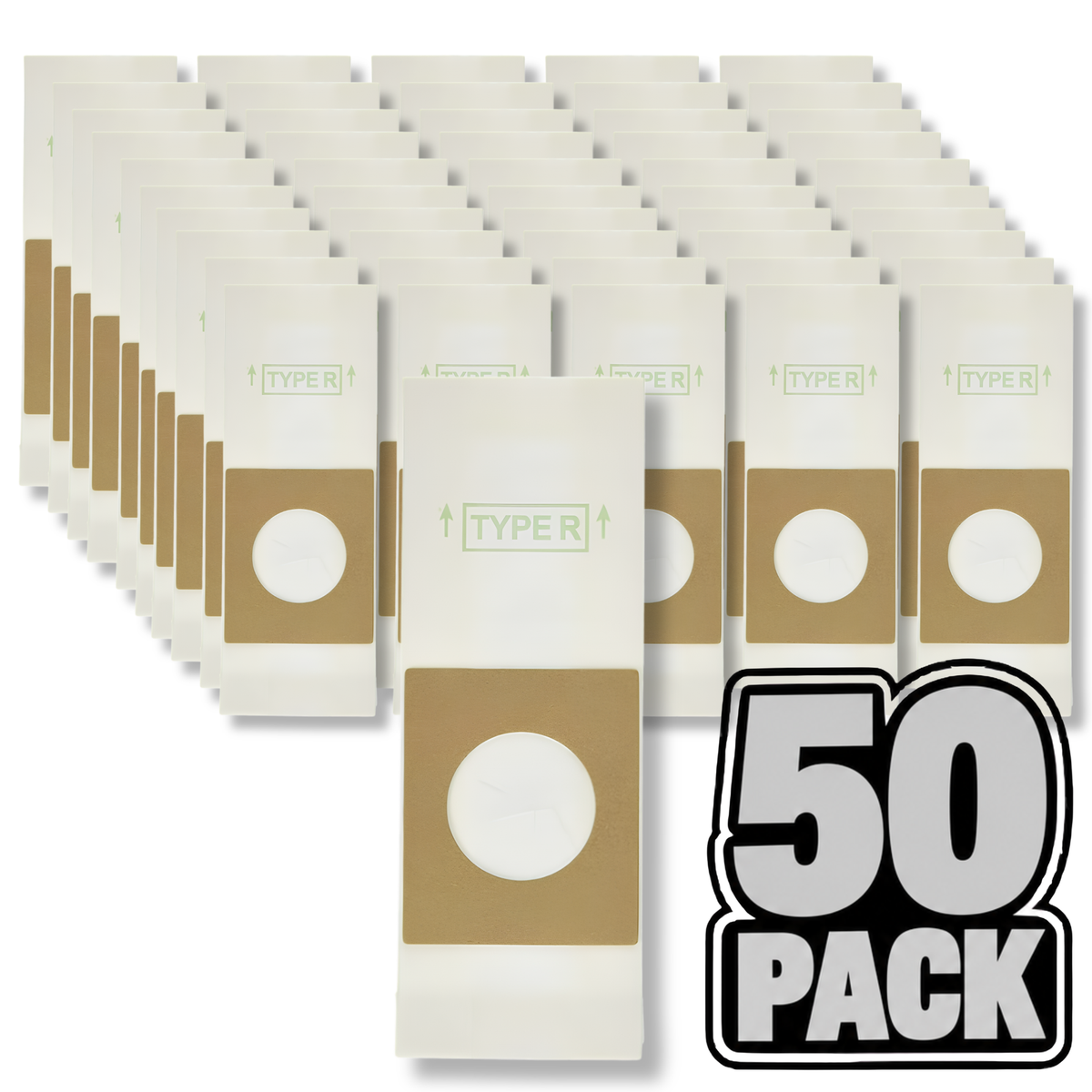 The Better Bundle 50-Pack Premium Vacuum Bags Compatible with Hoover Type R; Made in the USA