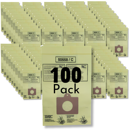 The Better Bundle 100-Pack Replacement Vacuum Bags For Kenmore C Q Canister 5055, 50557, 50558 and Type C-5, Type C-18 | Made In USA