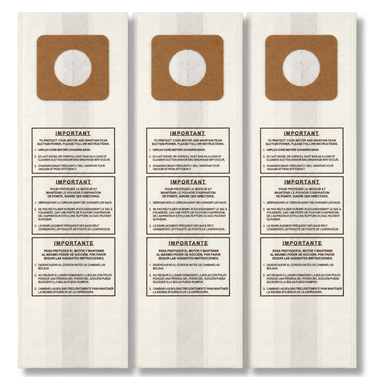 VacBagsUSA Replacement Vacuum Bags for Panasonic Type U, U-3, U-6
