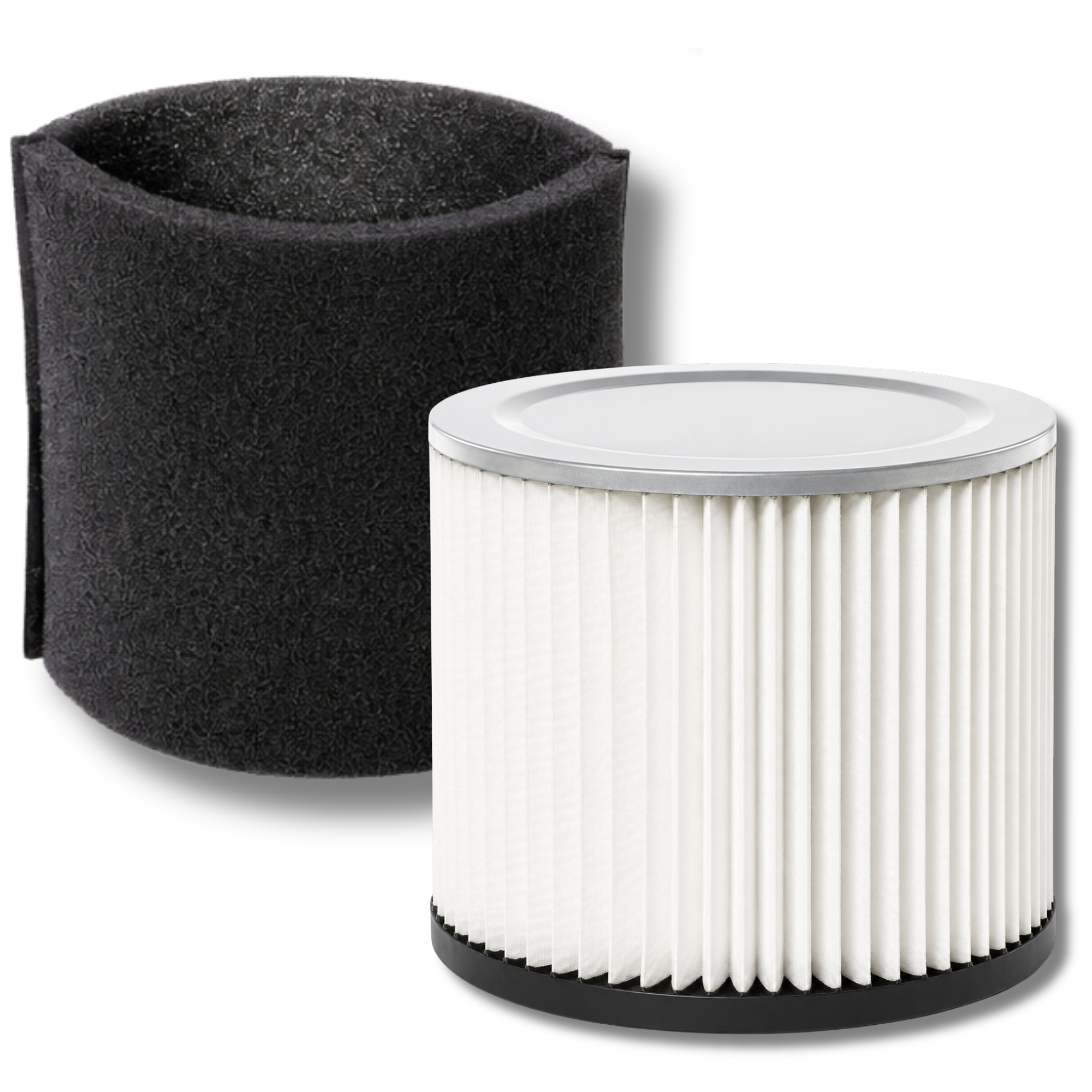 Shop-Vac Filter + Foam Sleeve Bundle for 5-16 Gallon Wet/Dry Vacs - Replacement Shop-Vac 90304 Cartridge Filter + 90585 Foam Sleeve - VacBagsUSA