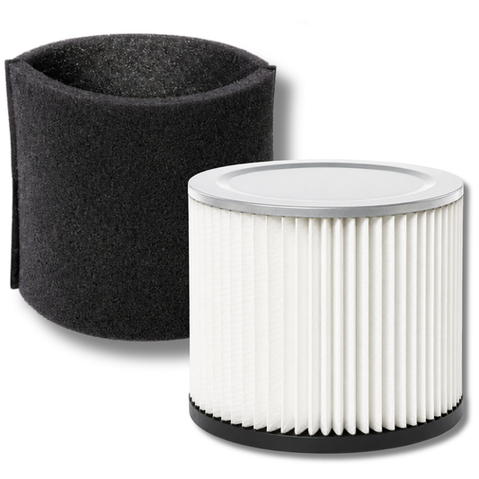 Shop-Vac Filter + Foam Sleeve Bundle for 5-16 Gallon Wet/Dry Vacs - Replacement Shop-Vac 90304 Cartridge Filter + 90585 Foam Sleeve - VacBagsUSA