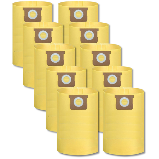 The Better Bundle 10-Pack High Efficiency Dust Filter Bag for Shop-Vac Type J 90673 fits 15-22 Gallon Models - VacBagsUSA