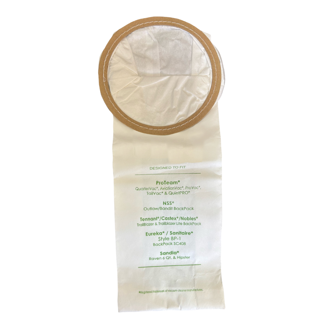 VacBagsUSA Replacement Micro-Filtration Vacuum Cleaner Bags For Proteam 6 Quart 107314, 2-Ply