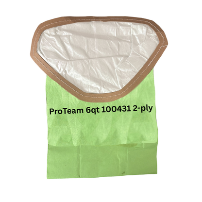 VacBagsUSA Replacement Micro-Filtration Vacuum Cleaner Bags For ProTeam 6 Quart 100431, 2-Ply