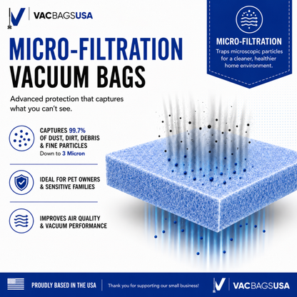 VacBagsUSA® Micro Filtration Eureka F&G Upright Commercial Vacuum Cleaner Bags - VacBagsUSA