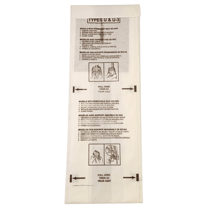 VacBagsUSA®2-Ply Replacement Vacuum Cleaner Bags for Panasonic® Type U/U3 - VacBagsUSA