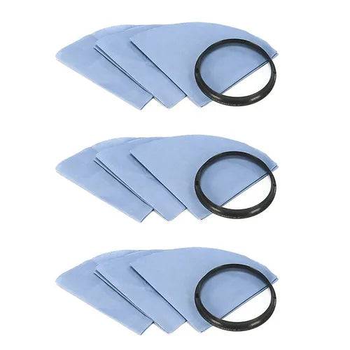 VacBagsUSA® Replacement Reusable Dry Filter Disc - 9 Disc + 3 Rings for Shop-Vac* 5+ Gallon - VacBagsUSA
